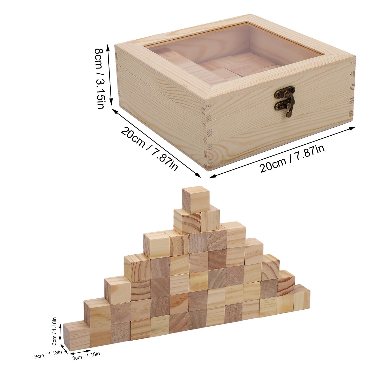 YWBL-WH Set di Giochi per Blocchi per Baby Shower, Kit di Pittura per Blocchi di Legno Vuoti, 48 Pennarelli, Modelli di Segni per la Decorazione, attività di Souvenir per Feste