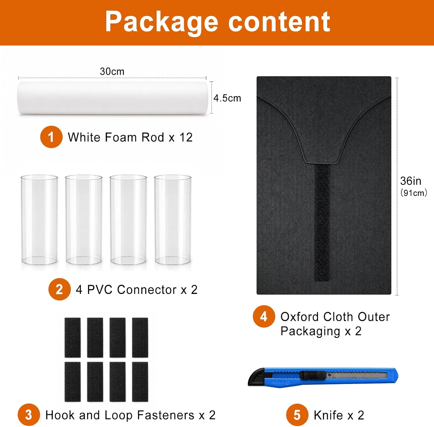 36 Inch Under Door Draft Blocker - High-Density 1.2" Foam Gap Filler, Soundproof Light Blocking Door Seal, Energy-Saving Adjustable Cuttable for Interior Doors (Fits 30-36 Inch) (2)