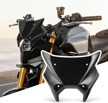 Motorcycle Windshield Windscreen Fit for MT-09 MT09 2024-2025 Wind Deflector Visor, Black Smoke