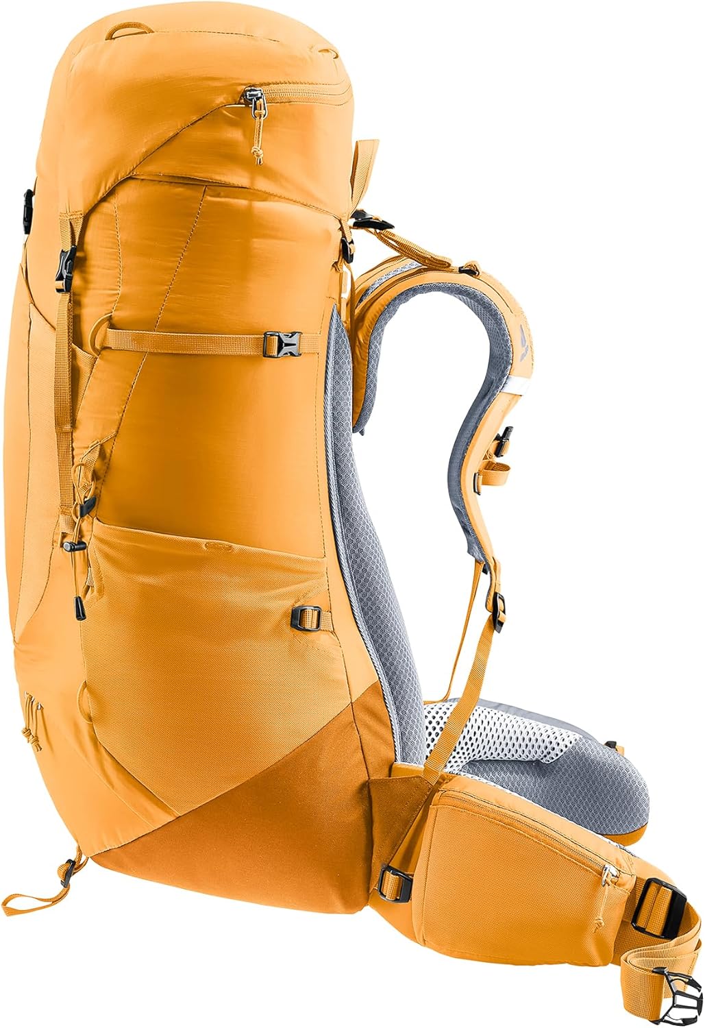 Deuter Unisex Aircontact Lite 50 + 10 L, Lightweight Backpacking & Hiking Backpack for Men & Women, 50 + 10 Liters - Amber-Maple