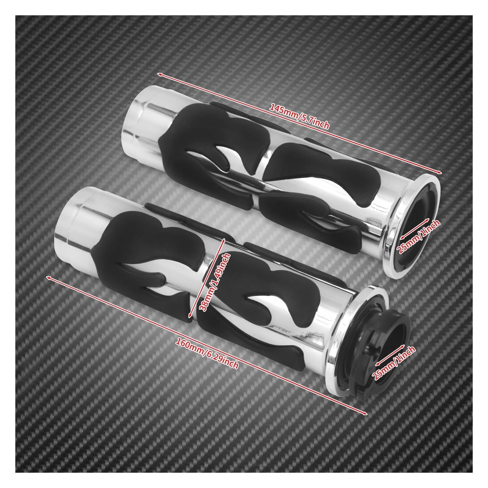 Empuñaduras Manillar Empuñadura De Mano para Manillar De Motocicleta, Empuñaduras De Barra, Funda De Goma para Sportster, para Dyna, para Softail, para Touring V-Rod(Hand Grips B)