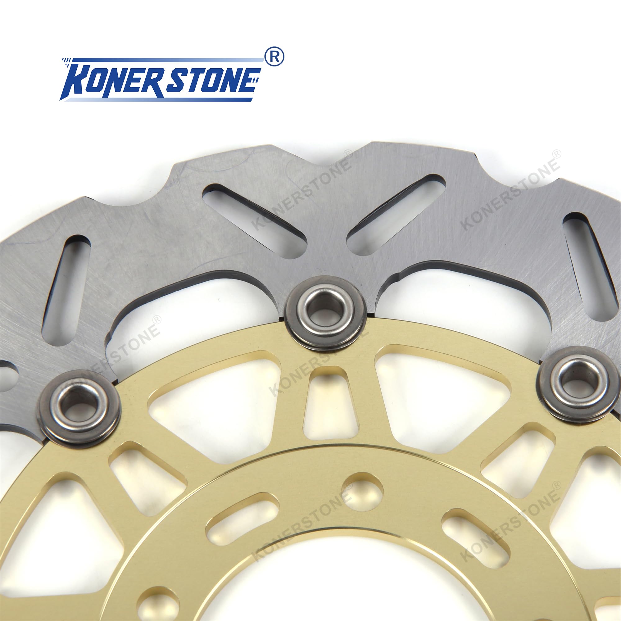 Dischi freno anteriori per Ninja ZX6R 05-16/ER-6F ER-6N 06-15/Versy-s 650 07-14/Z750 2007-2012/Z750R 2011-2012/VN650 Vulcan 650 S 2016-2019 Disco di ricambio.