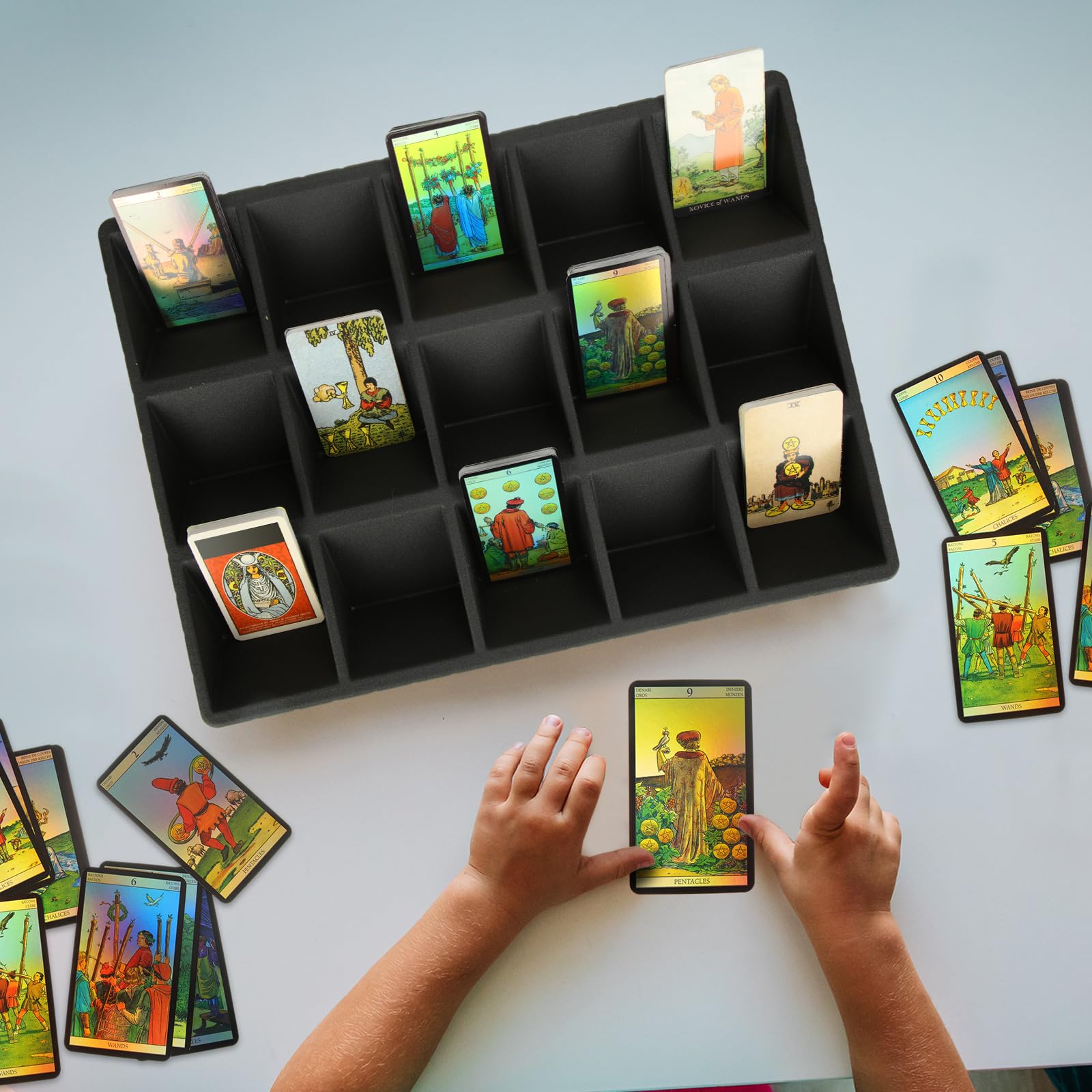 Amazon.co.jp: Geetery カード仕分けトレイ ブラック 積み重ね可能