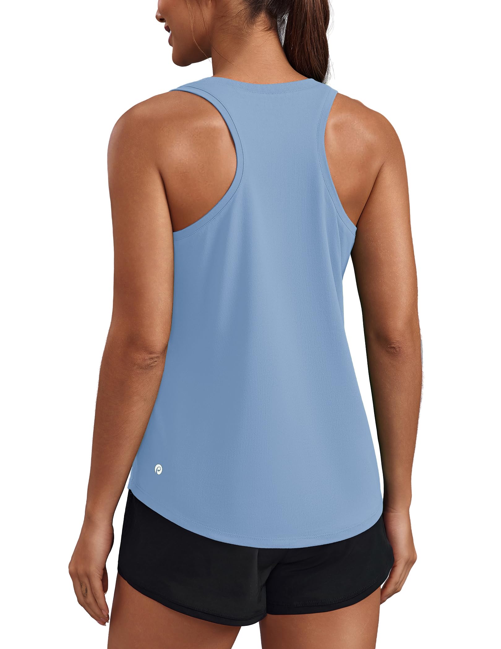 PINSPARK Soft Racerback Tank Tops for Women UPF 50+ Quick Dry Workout Tops