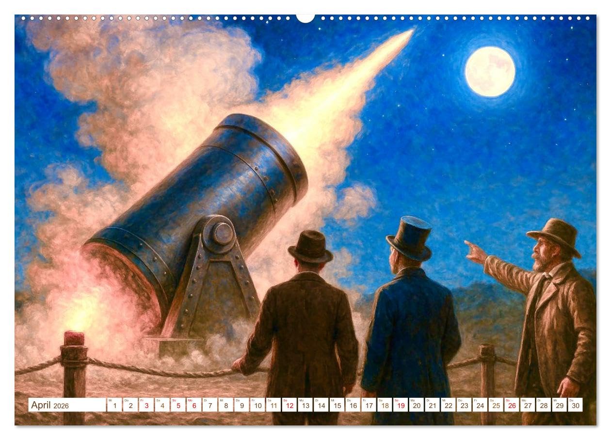 Jules Verne. Sein Leben, seine Werke (hochwertiger Premium Wandkalender 2026 DIN A2 quer), Kunstdruck in Hochglanz: Einer der faszinierendsten Autoren der Weltliteratur (CALVENDO Kunst)