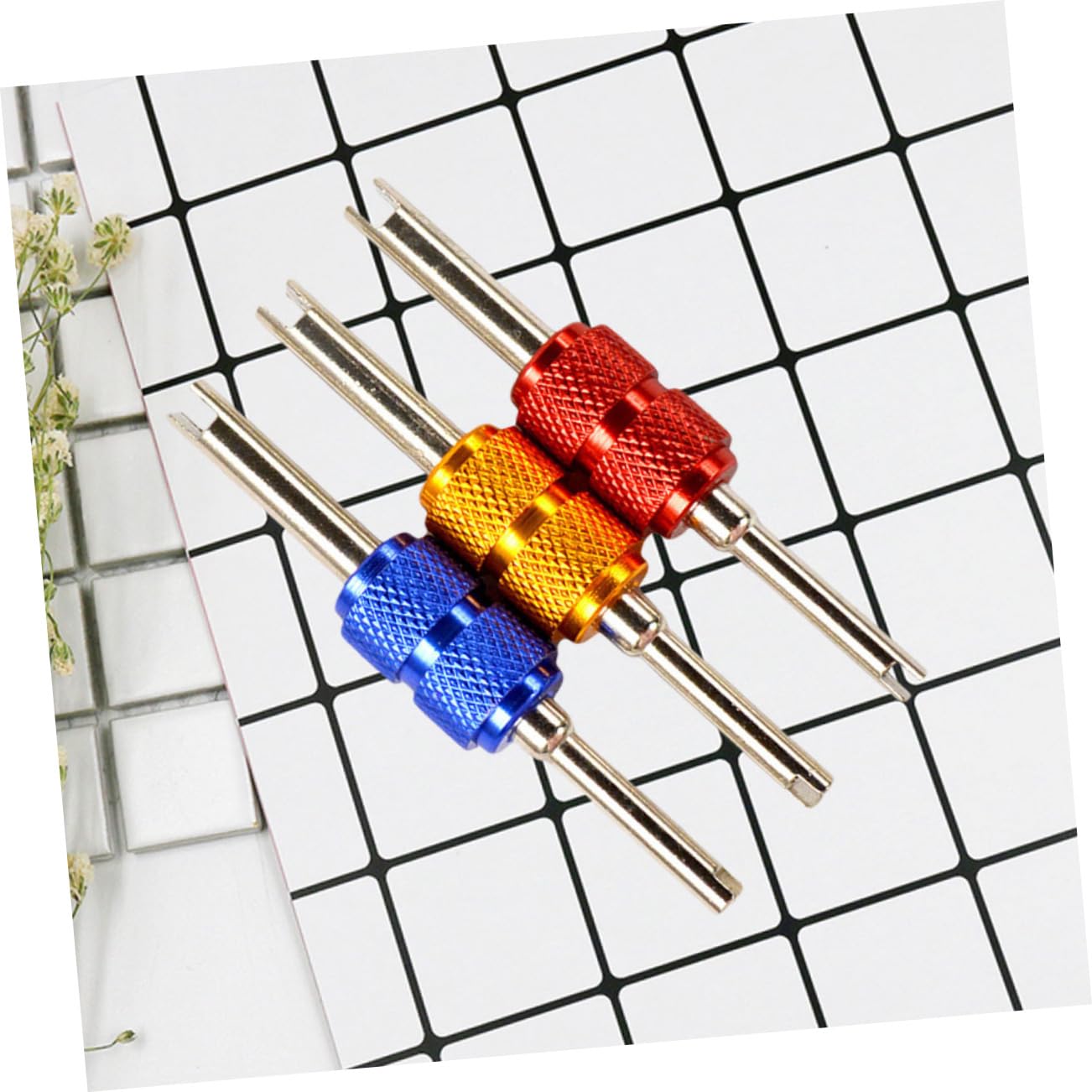 FAVOMOTO 3pcs Schrader Valve Core Remover Car Valve Core Remover Core Wrench Remover Tire Disassembly Tools American Style Gas Nozzle