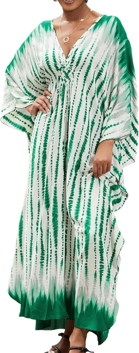 Kaftan dresses for plus size women swimwear cover ups
