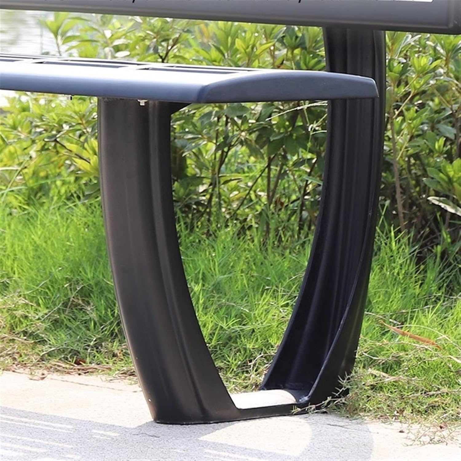 Garden Bench Outdoor Park Chair with Backrest, Black Cast Aluminum Patio Bench, 47.5/59.0" Two People Leisure Chair Outdoor Furniture for Garden Path Deck Yard Outdoor Bench ( Size : 150x56x86cm )