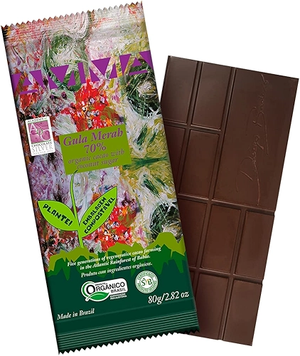 Kit 2X: Chocolate 70% Cacau Orgânico Gula Merah Amma 80g