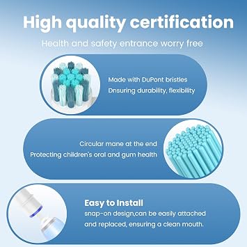 16pcs Kids Replacement Heads Compatible with Braun Oral B Kids Electric Toothbrush, Ultra Soft Bristles