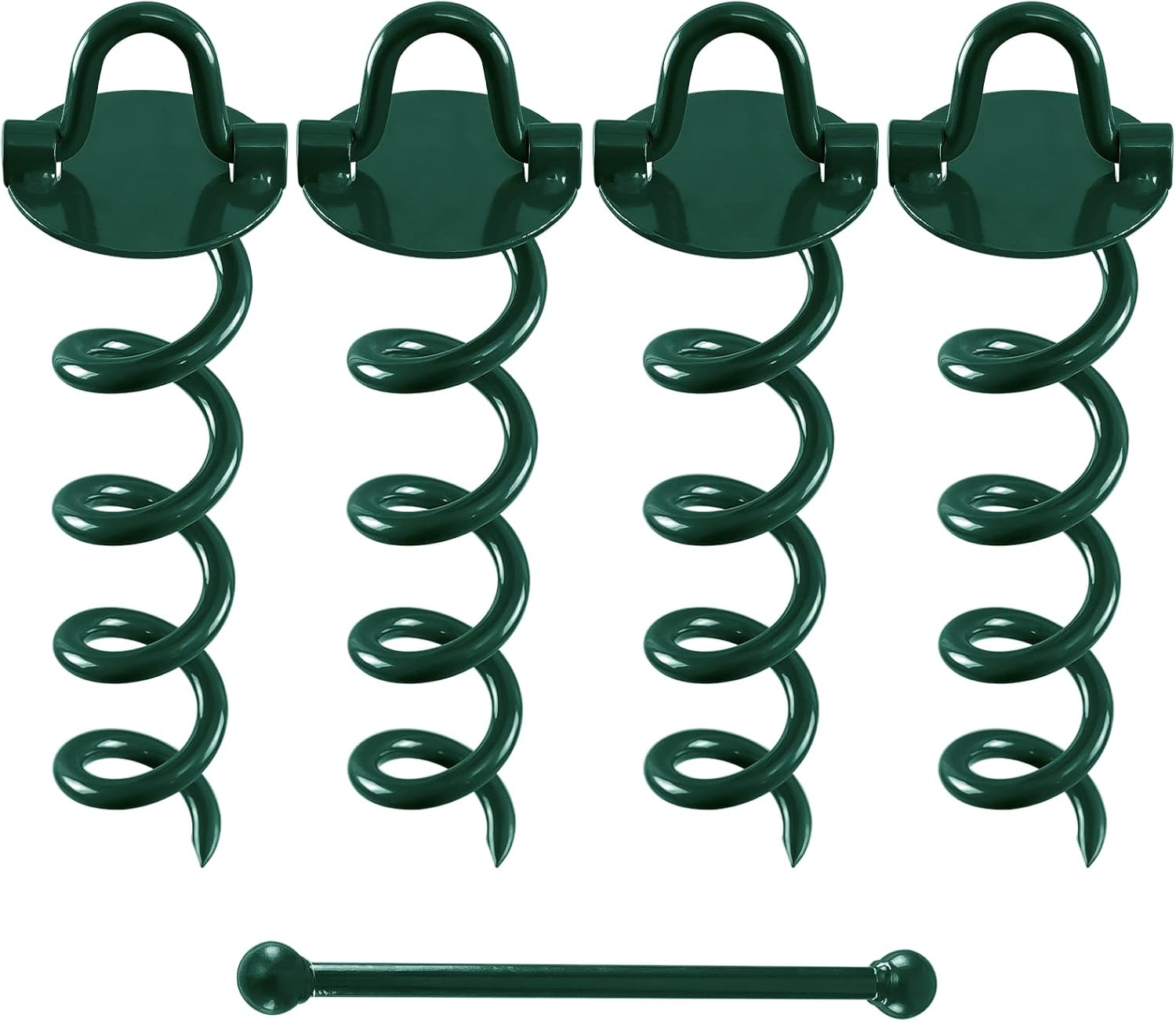 FEED GARDEN 12.2 Inch Spiral Ground Anchors Kit Heavy Duty