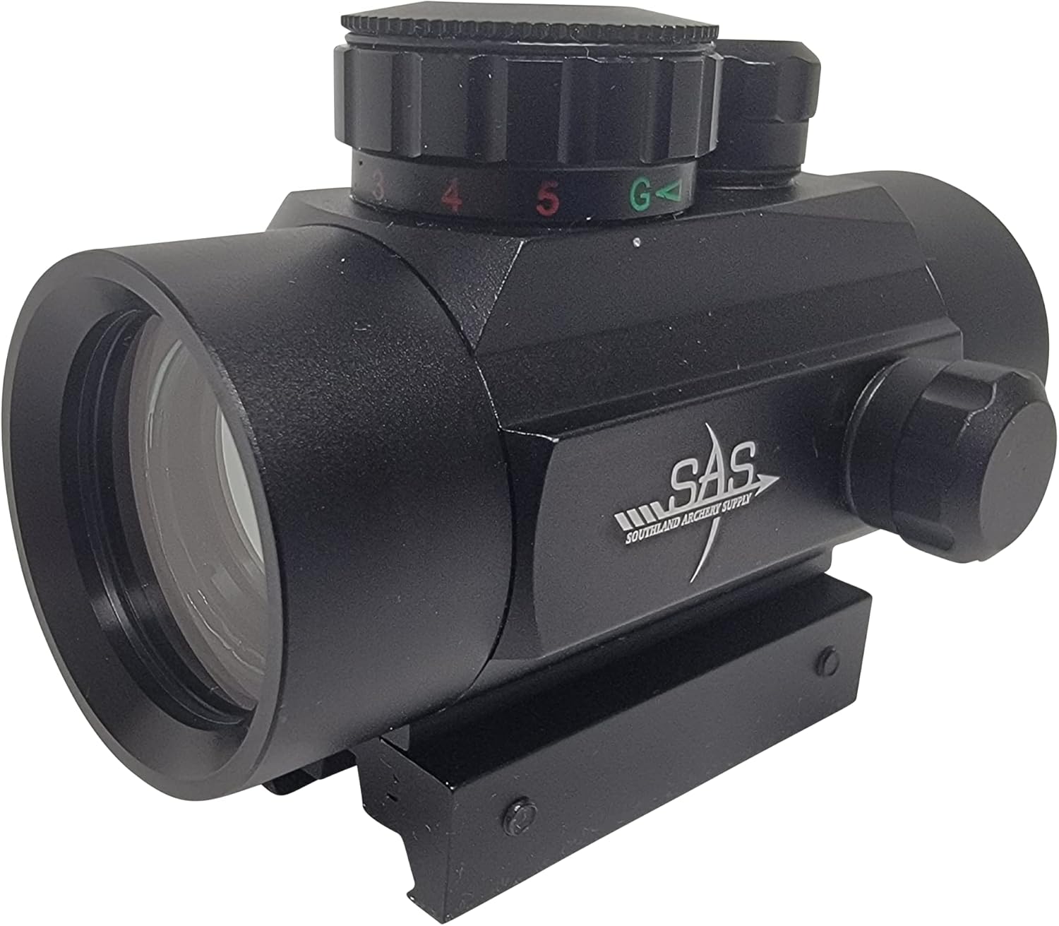 SAS 1x30mm Red/Green Crossbow Scope Sight w/Switchable 3/8" and 7/8" Mount Rail