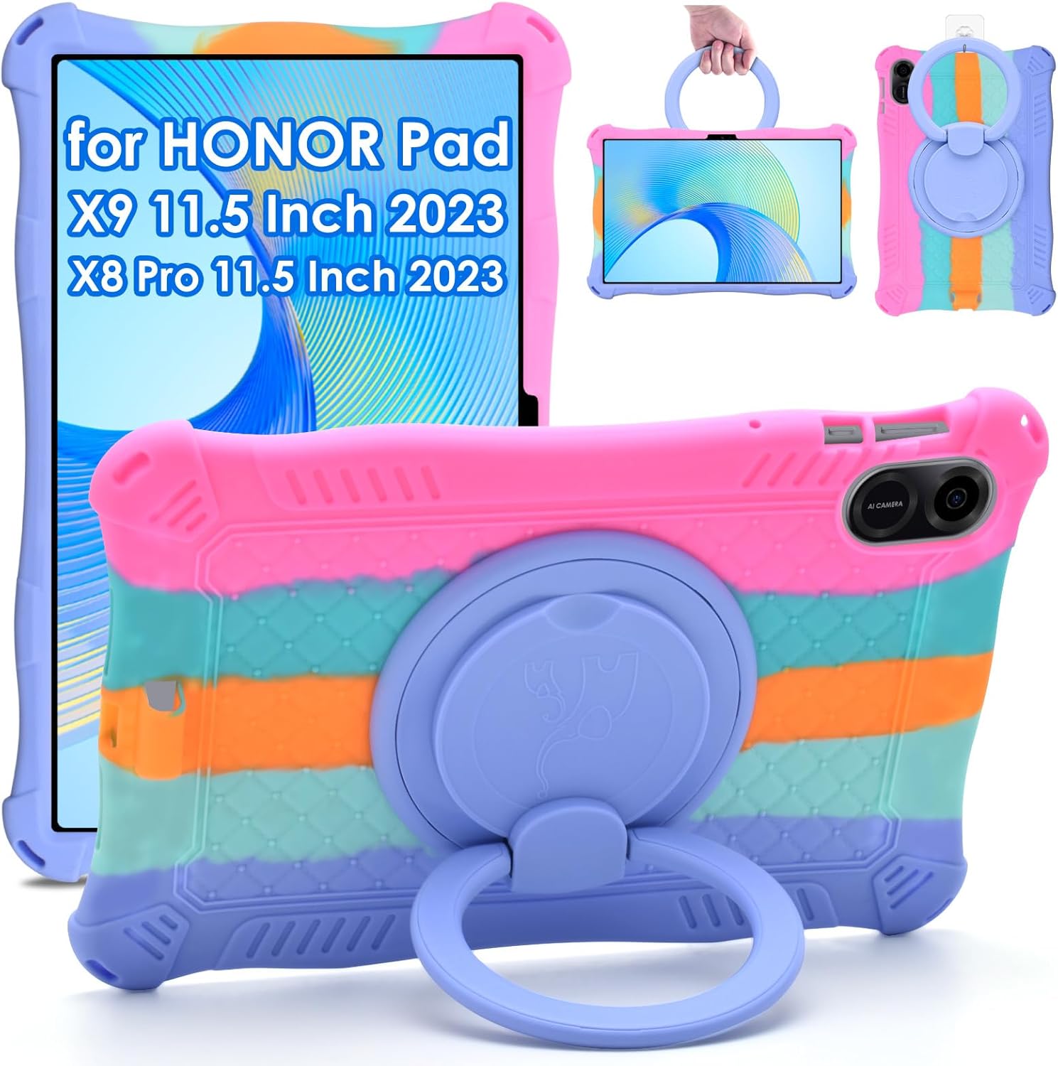 KATUMO Silicone Rotating Tablet Case For HONOR Pad X9 11.5 inch Soft