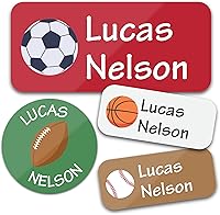 Vista 1 de 130 Etiquetas de nombre personalizadas para guardería, impermeables, adhesivas, personalizadas, para ropa, botellas de agua, loncheras y suministros