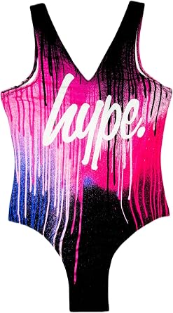 hype Girls Drips One Piece Bathing Suit 14 Years Multicolored
