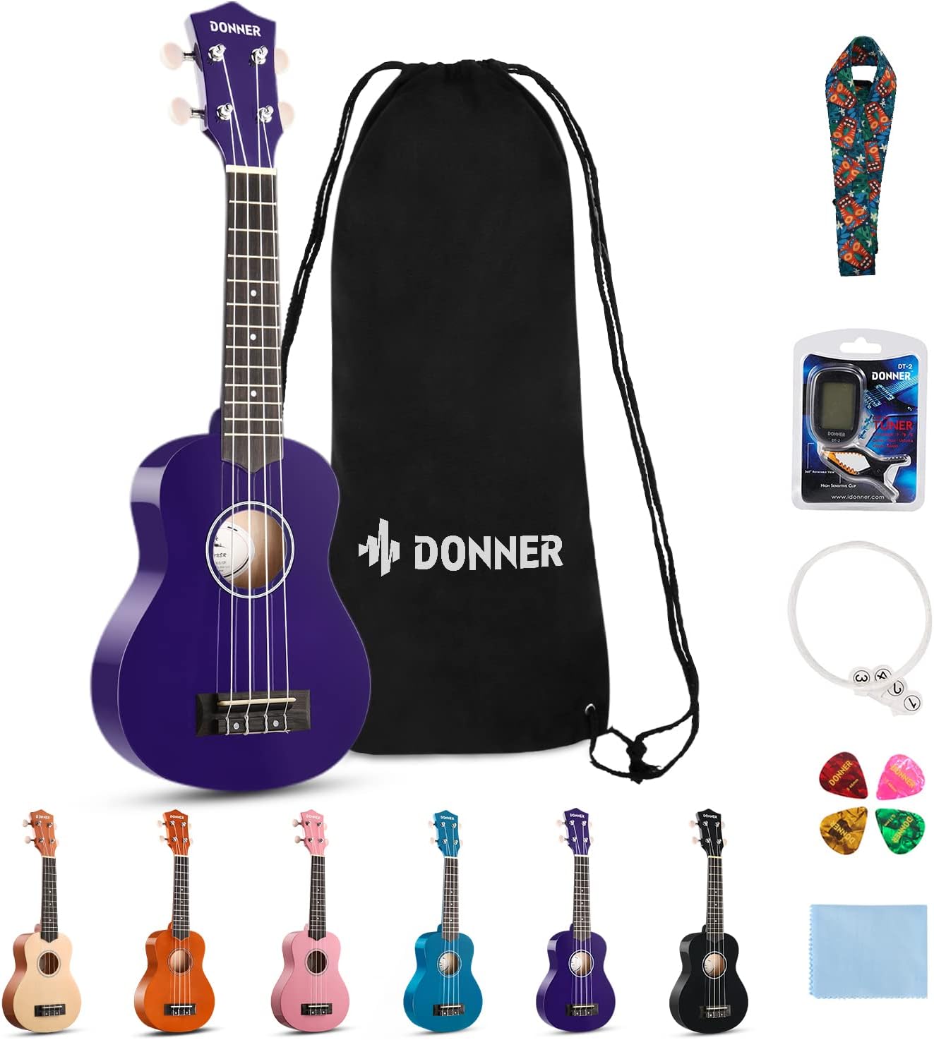 KUWUNG Kindergitarre - 38 Cm Ukulele Mit 4 Saiten | Musikspielzeug Für Kleinkinder & Anfänger