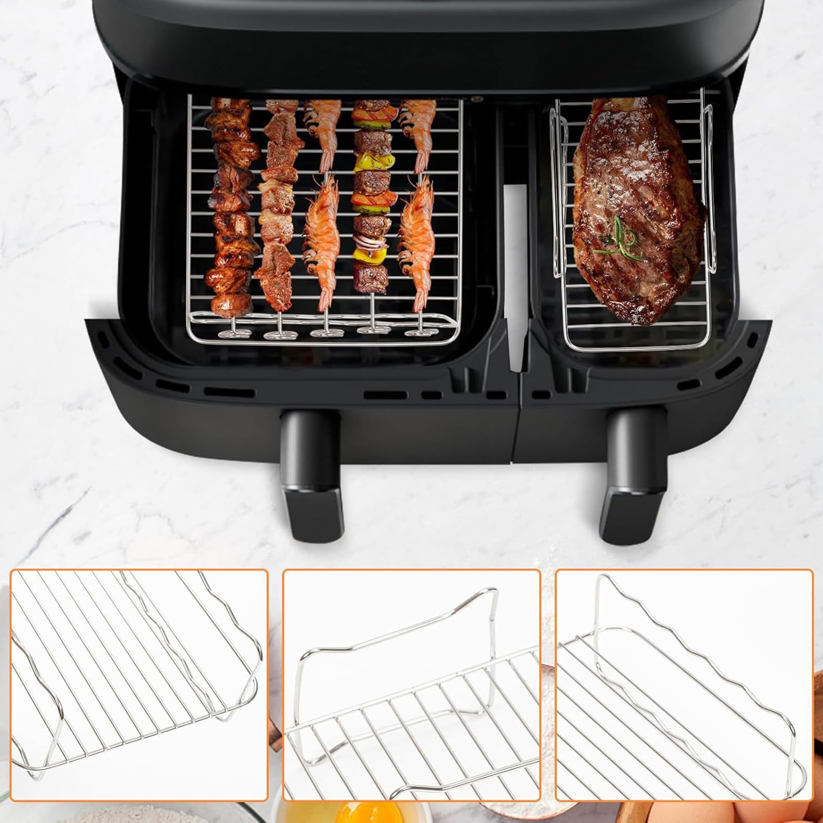 Stampi da forno in silicone Rack disidratatori per friggitrici ad aria efficienti Accessori per friggitrici ad aria da cucina Accessori per elettrodomestici da cucina