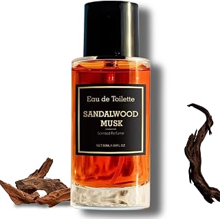 Sandalwood Perfume for Men & Women, Woody Sandalwood Eau de Parfum with Amber Notes, Long Lasting Unisex Fragrance for Date Night, Office, Special Occasions, Elegant Scent (1.69floz, Woody Sandalwood)