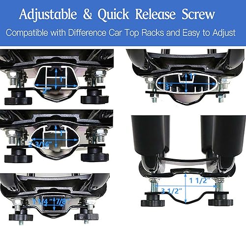Miniatura 5 de Taelakeni 1 par de portaequipajes para kayak, portaequipajes universales para techo de coche para kayak y canoa para SUV, Jeeps