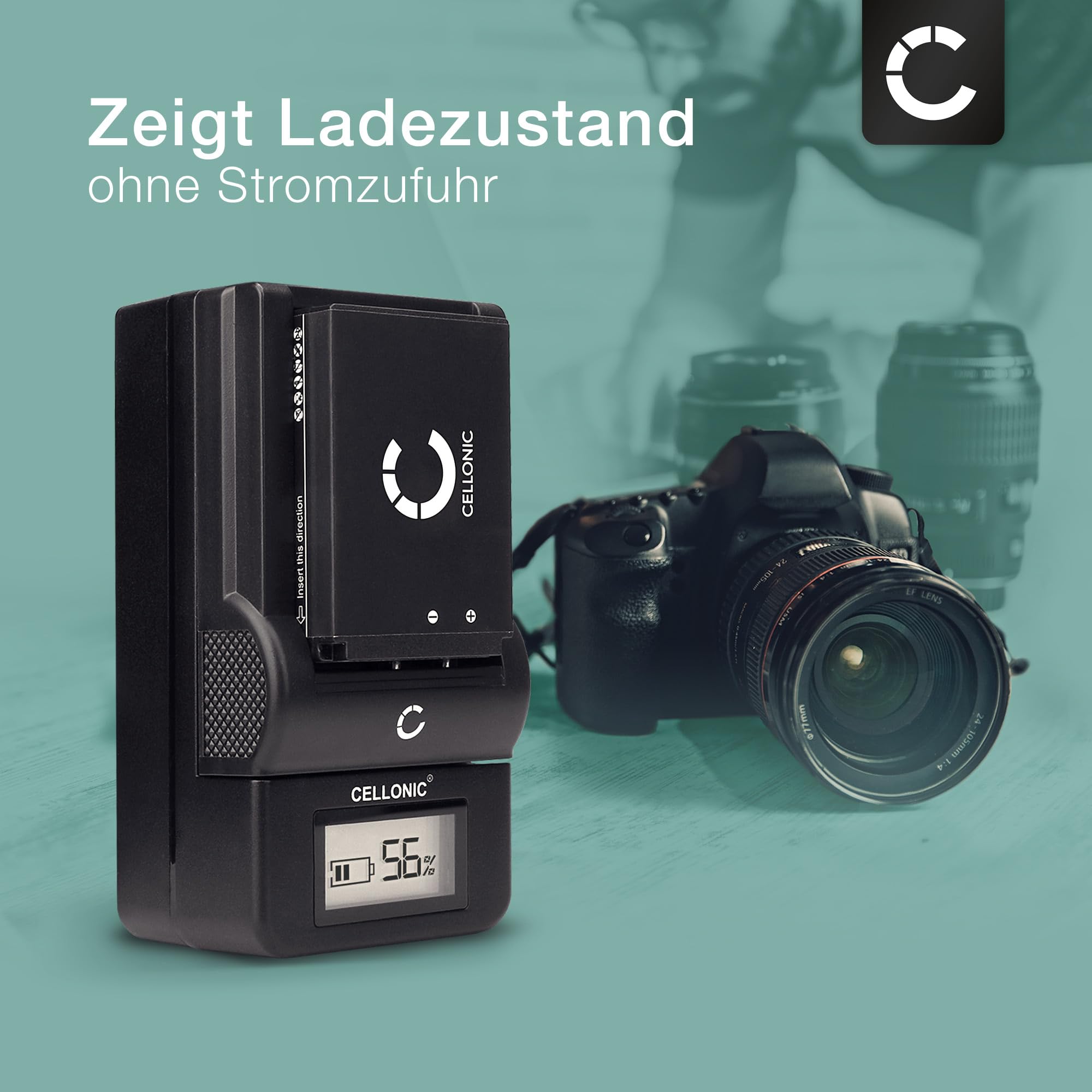 CELLONIC 2X Akku für Kamera Kompatibel mit Sony DSLR-A200 (α200), DSLR-A230 (α230), DSLR-A330 (α330), NP-FH50 - (700mAh, 7.4V) + Ladegerät