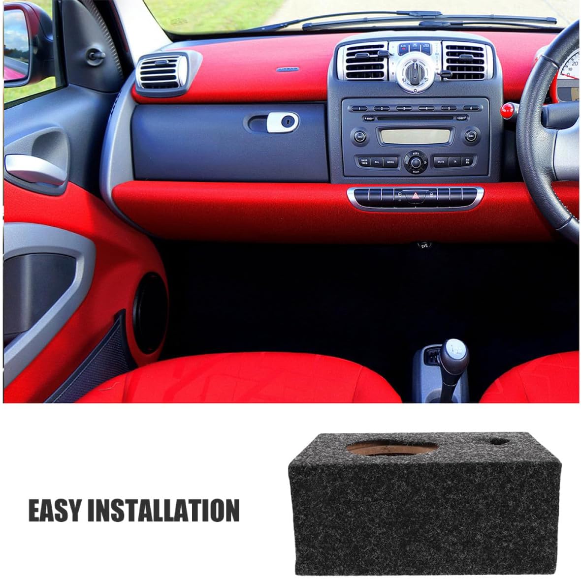 NUOBESTY Car Audio Enclosure 6.5 Inch Speaker Box Wooden Subwoofer Enclosure Portable Truck Speaker Cabinet for Vehicle Sound System Installation