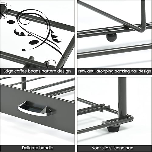 Miniatura 6 de Sanduby Cajón de cristal templado para cápsulas de café compatible con 36 vainas capacidad K organizador de almacenamiento para mostrador cocina