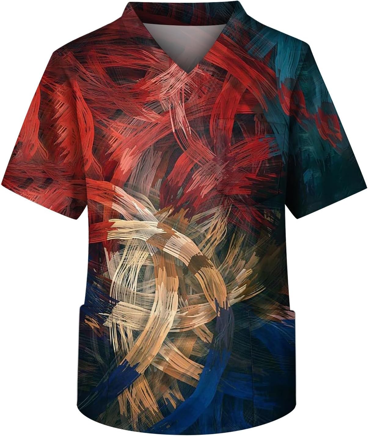 Men's Summer T-Shirts, Short Sleeve V Neck Shirt Casual Basic Lightweight Tees with Pocket, S-5XL