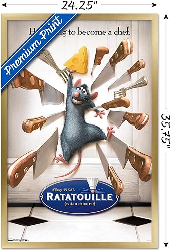 Vista 63 de Trends International Disney Pixar Ratatouille - One Sheet Wall Poster, 22.375" x 34", Black Framed Version