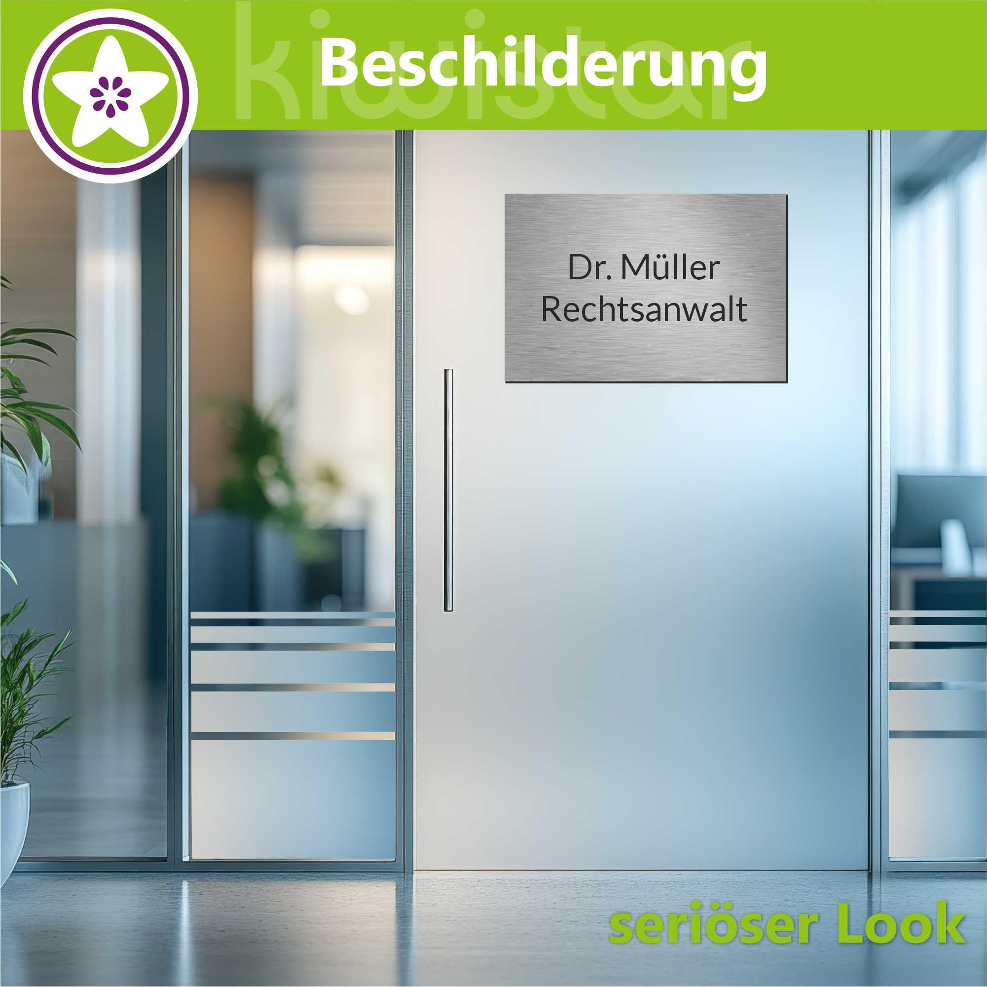 Kiwistar UG - Schilder selbst gestalten - Schild personalisiert 3mm - Firmenschild - DIN A1 quer - 840x594 mm bedruckt - personalisierte Geschenke - Dekoration Wohnung, Werkstatt, Büro - Firmenlogo