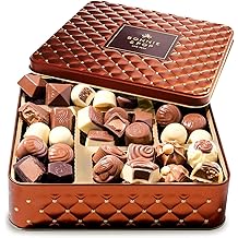 Chocolate Gift Basket&ndash; Holiday Candy Gift Box with Assorted Milk, Dark & White Chocolate Truffles &ndash; Food Present Idea for Valentines Day, Men, Women, Corporate, Get Well, Sympathy, Birthday- Bonnie & Pop