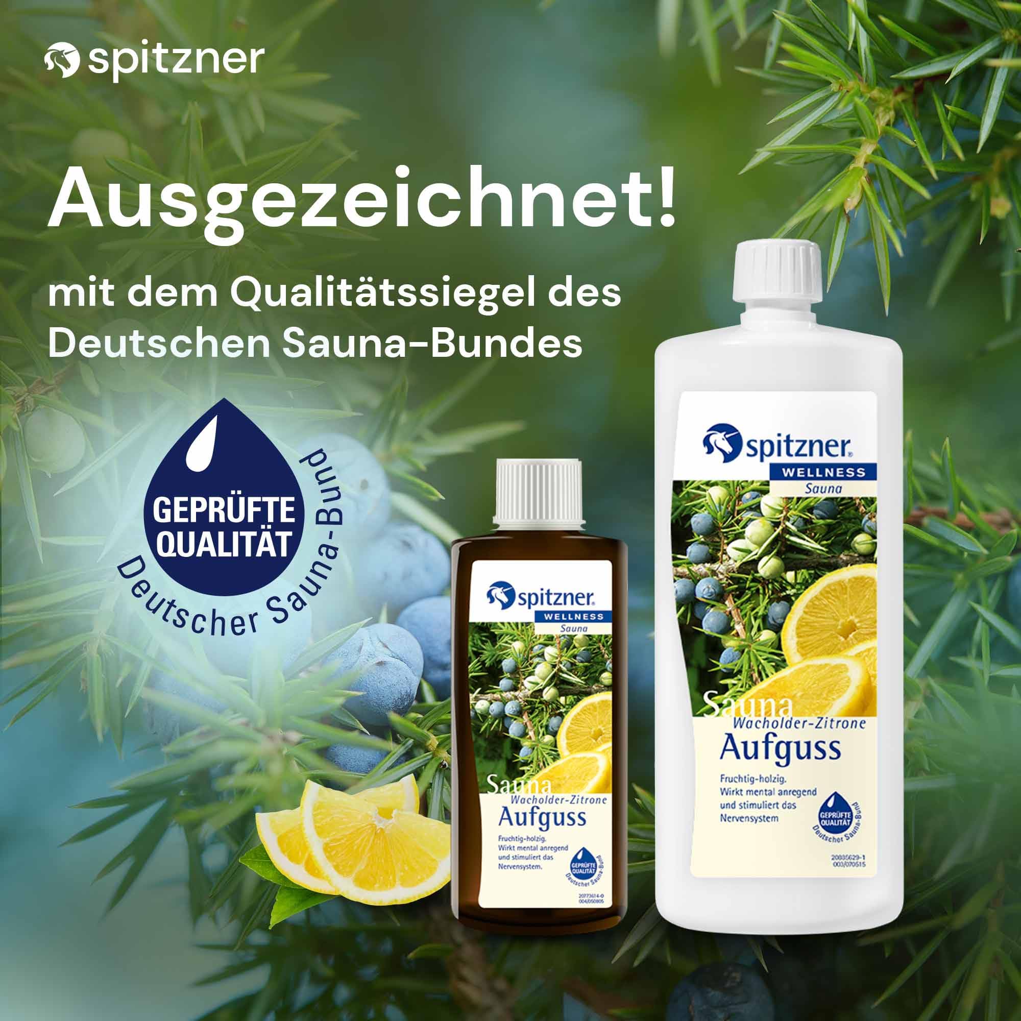 Spitzner Saunaaufguss - Wacholder-Zitrone 1L