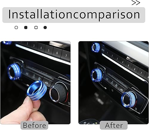 Miniatura 3 de 3 piezas de ajuste de espejo retrovisor de aleación de aluminio para automóvil y perilla de volumen compatibles con Toyota Supra GR A90 A91 MK5 2018