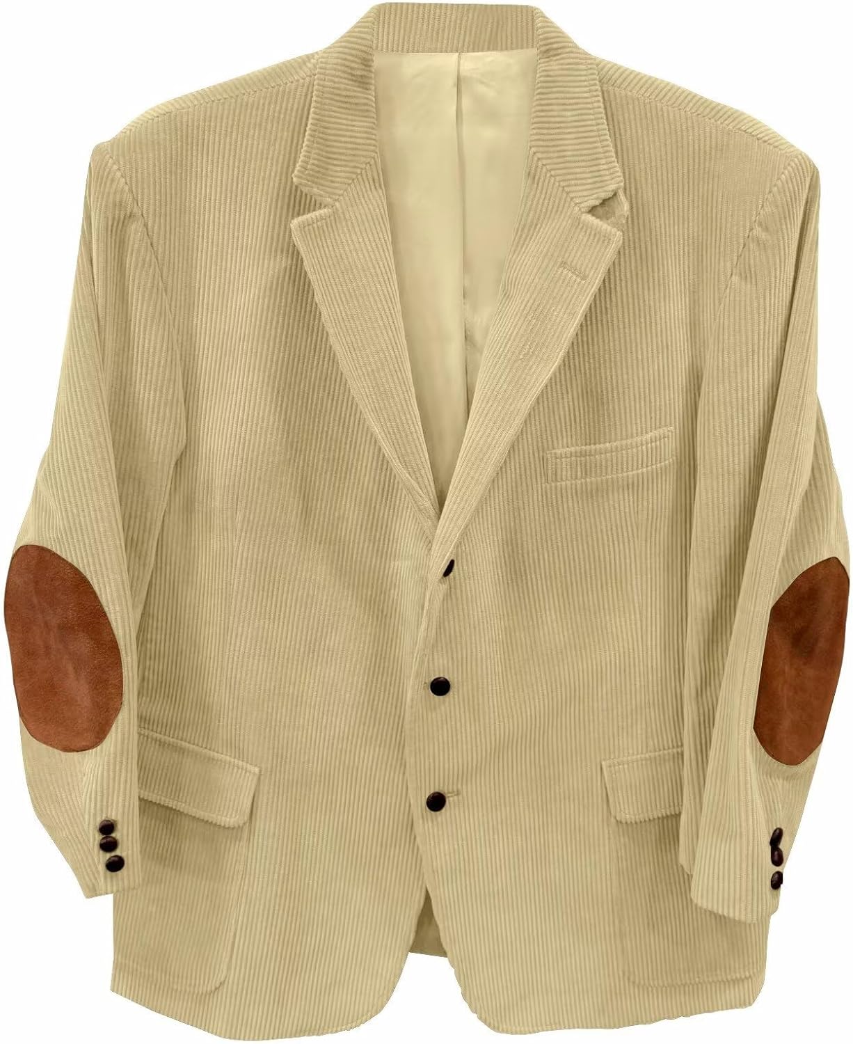 Men's Corduroy Blazer Formal Slim Fit Business Sport Coat with Elbow Patch Casual Mens Suit Jacket