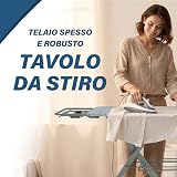 STANEW Table a Repasser 120 x 45 cm,Planche a Repasser Pliable,pour Centrale Vapeur,Système Anti-Fermeture,Hauteur Réglable,avec Housse en 100% Coton,Support de Fer Intégré, Pieds Antidérapants(Gris) - 7