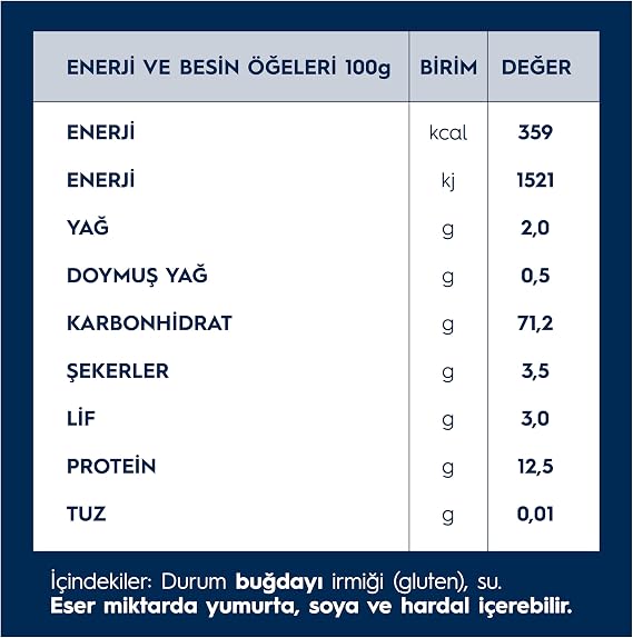 Barilla Mantı Makarna (Pipe Rigate) 500 g.