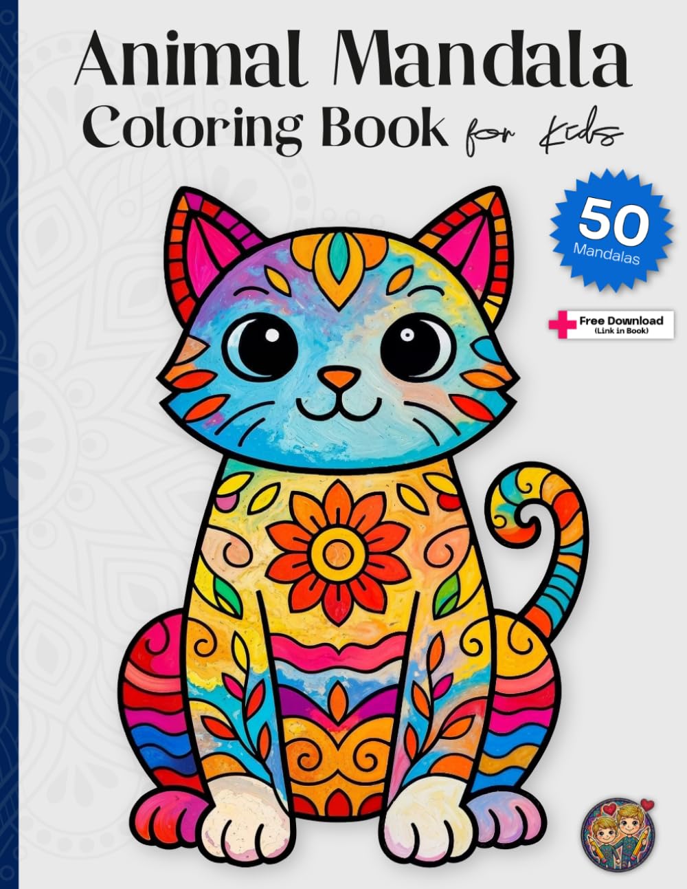 Tier Mandala Malbuch für Kinder ab 5 Jahren – 50 Tier‑Motive zum Ausmalen: Ausmalbuch mit klaren Linien und großen Flächen – Hund, Katze, Pferd, Kuh, ... Geschenk für Kinder (Ausmalbücher für Kinder)