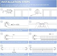 Vista 7 de Barras de Cortina Envolventes de Bronce de 28 a 48 Pulgadas: Barra de Cortina de Ventana Ajustable Opaca de Servicio Pesado para Dormitorio, Barras