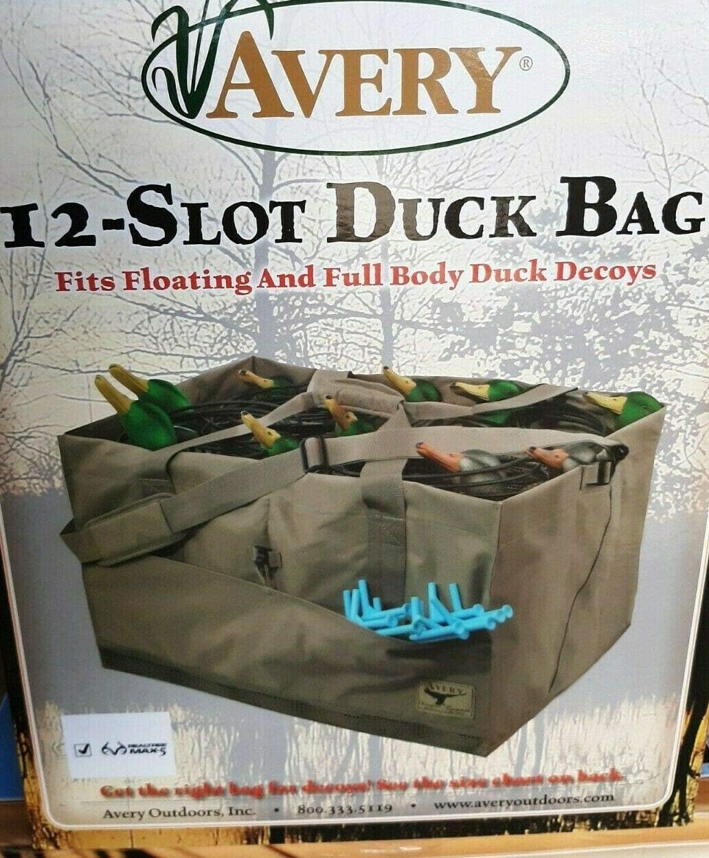 Avery 12 Slot Duck Decoy Bag with Carry Strap Max 5 Camo