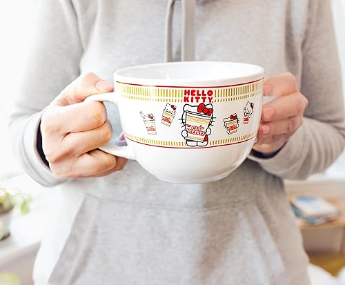 Miniatura 4 de Silver Buffalo Hello Kitty Original More Than Soup - Taza de cerámica con cuchara, 24 onzas