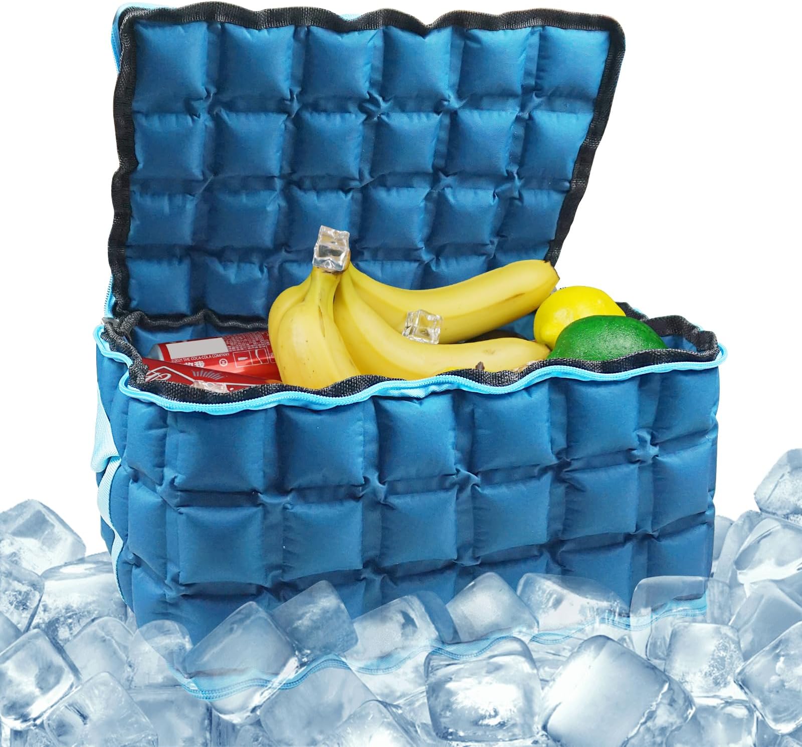 MR.ICE Freezable Cooler Bag, Reusable Insulated Cold Storage for Ice Cream & Beverages, Portable Freezer Bag for Beach, Camping, Picnics, Road Trips