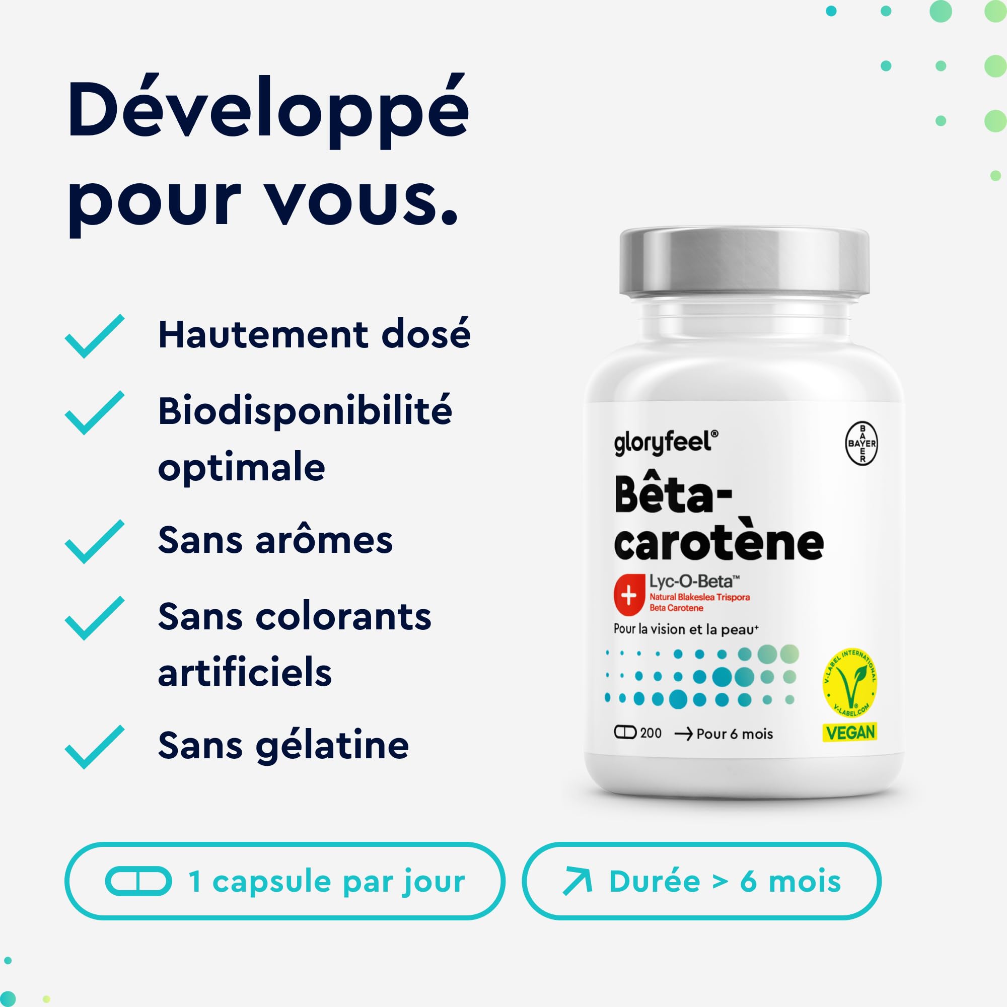 Bêta-Carotène Autobronzant (200 Capsules), Extrait de Carotte (70mg), Vitamine A (1169µg) et Beta Carotene (7mg), Preparation Bronzage, Hautement Dosé, Bronzage Sans Soleil, 100% Végétalien