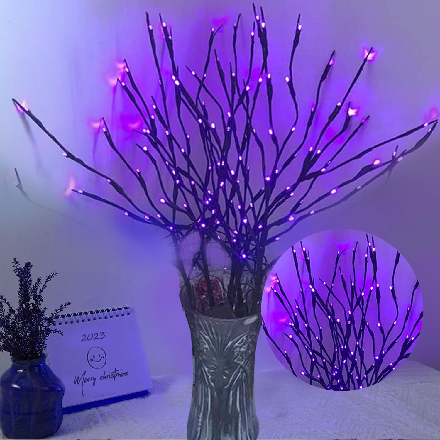 DK177 2 Pack Led Branch Light Battery Operated Lighted - vase fillers | Mubboo