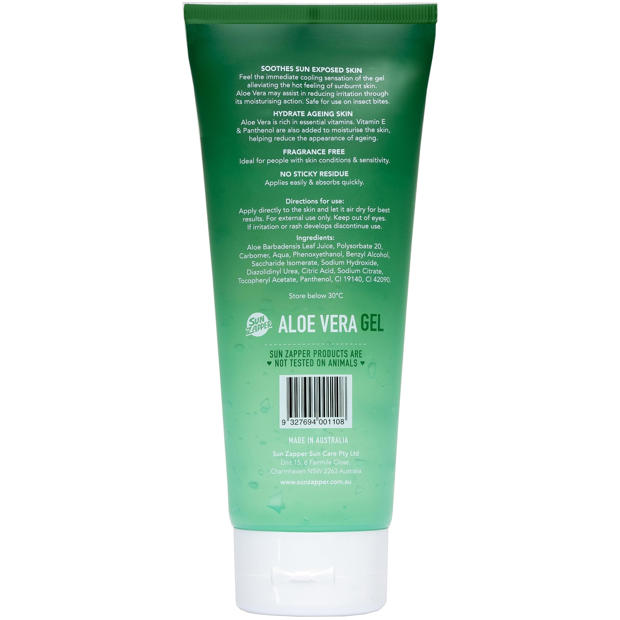 Amazon.com : Sun Zapper After Sun Aloe Vera Gel 200mL (6.7 oz)  Cooling  Sunburn Gel with Vitamin E and Panthenol, Fragrance Free, Moisturizing  After Sun Care for Face and Body, Instant