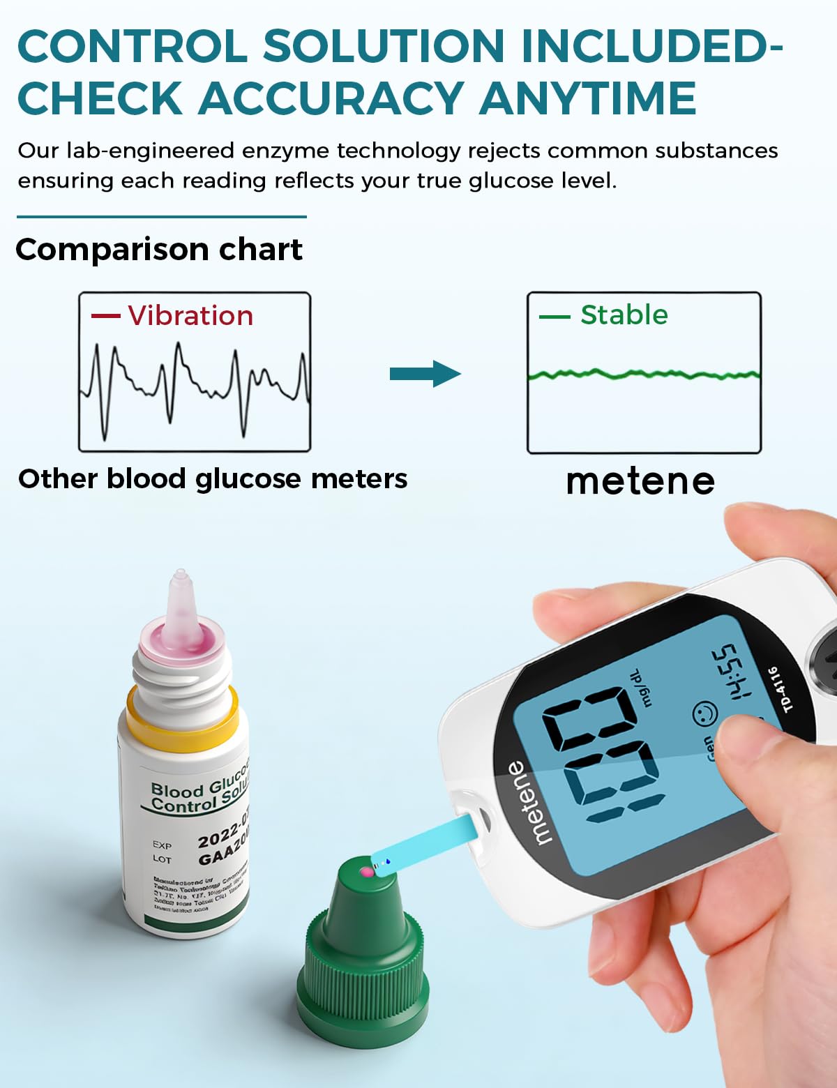 Metene Blood Glucose Monitor Kit - Accurate Diabetes Testing -4 Metene Blood Glucose Monitor Kit - Accurate Diabetes Testing -4