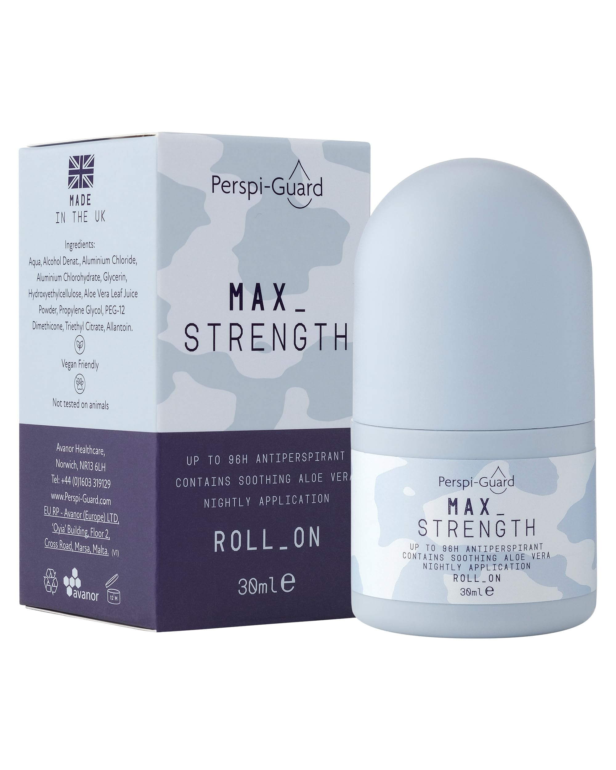 Perspi-Guard Max Strength Antiperspirant Roll On Deodorant, Womens & Mens