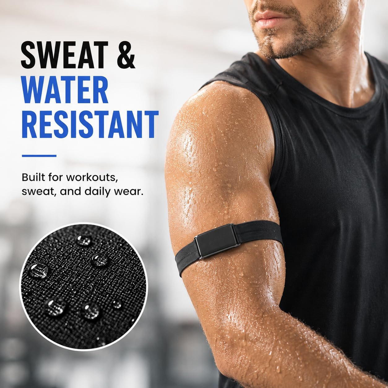 Nylon Sport Band Compatible with Whoop 5.0 Bicep Bands One, Peak, Adjustable Elastic Arm Band for WHOOP 5.0/ MG Fitness Tracker, Sweat Resistant Bicep Strap Replacement for Whoop MG Life