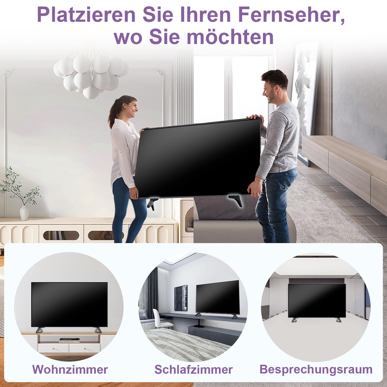 TV Standfüße für LG TV Beine, für 49 50 55 Zoll LG TV 55UJ630V 55UK6500 55UJ6540 55UM7300 55UN6900 55LJ5500UA 49UJ6300 49UK6300 49UM7300 49UN6900 50UK6300 50UK6500 50UM7300 50UN6900 mit Schrauben