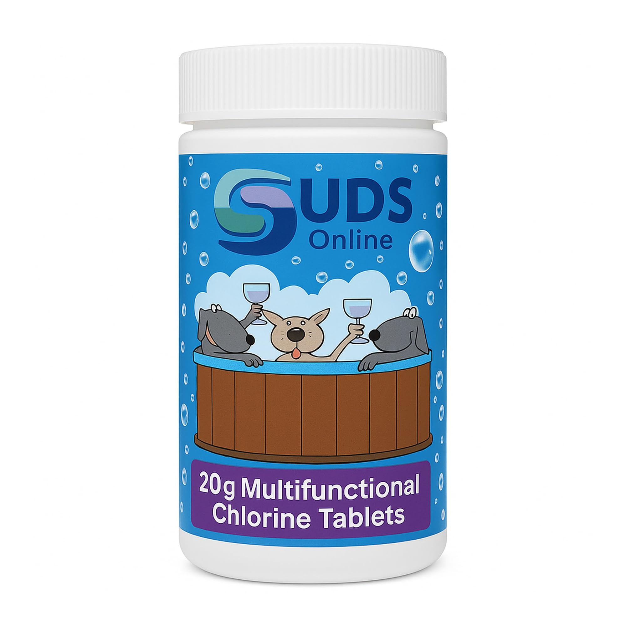 Suds-Online 50 X 20G Chlorine Tablets Swimming Pools, Spa's & Hot Tubs 1Kg