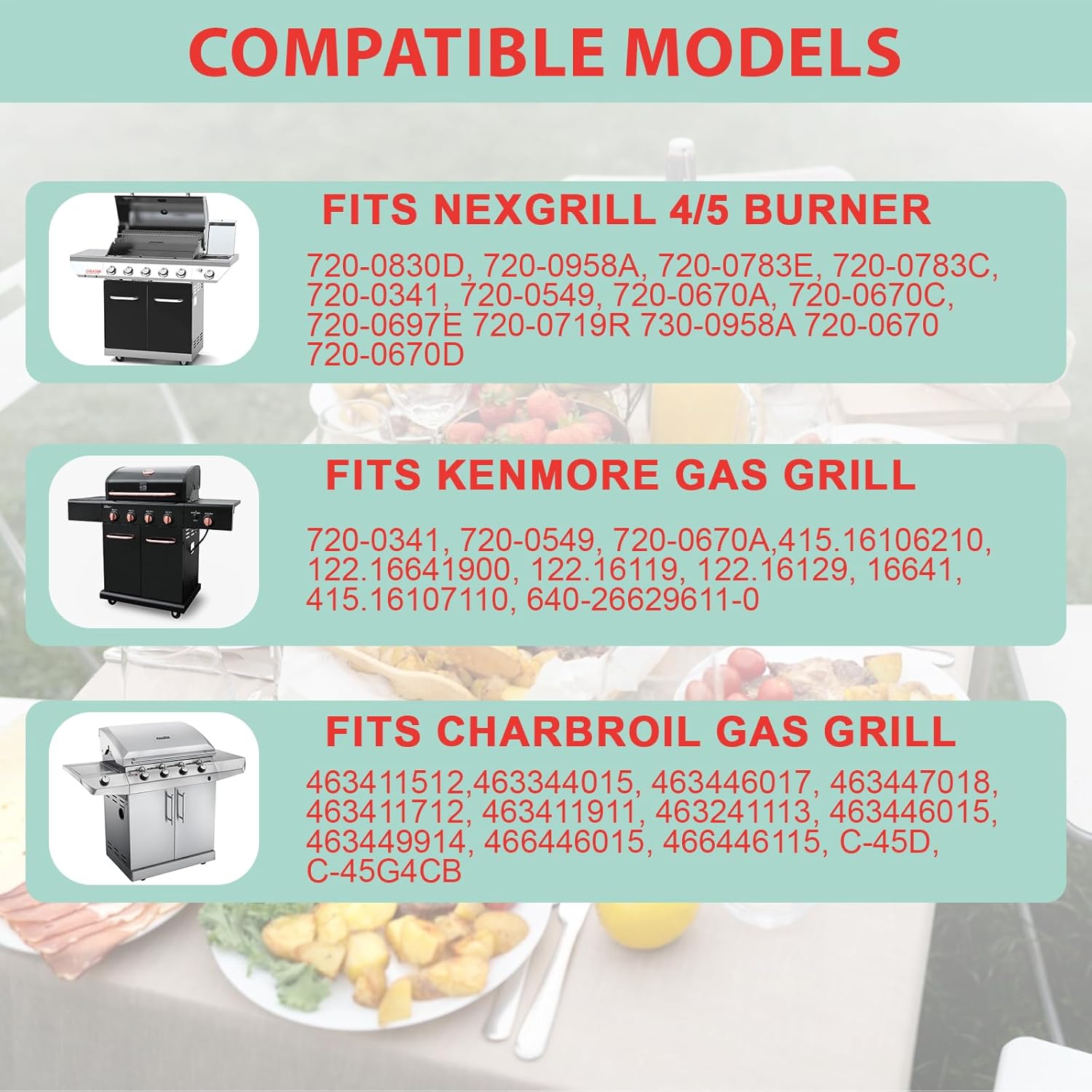 Griddle Insert for Nexgrill 4 Burner 720-0783W 720-0830H 720-0830X 720-0888S Parts, Flat Top Griddle Plate for Royal Gourmet GA5401T & Nexgrill 5 Burner 720-0888 720-0888N Grill Parts, Carbon Steel