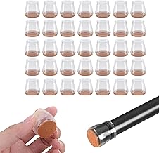 Dalephoric 35 Pièces Protection Pied de Chaise pour 16-22 mm, Tampon Chaises en Silicone, Protege Pied de Chaise avec Feutre, Reduire Le Bruit éviter Les Rayures, pour Sols en Bois Dur et Carrelage